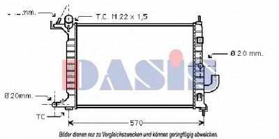 AKS DASIS 151880n -  Радиатор, охлаждение двигателя